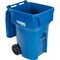 Global Industrial Mobile Heavy Duty Trash Container, 95 Gallon, Blue 237281BL - alternate 3